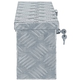 thumbnail of DELUKE® Aluminiumbox mit Deckel - Abschließbar Alubox Deichselbox Alu Anhängerbox Werkzeugkiste Metall Transportbox Metallkiste, 48,5x14x20cm Silber