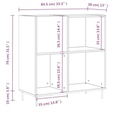 thumbnail of vidaXL Plattenschrank Schwarz 84,5x38x89 cm Holzwerkstoff