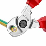 thumbnail of KNIPEX Kabelschaar, mechanisch met één hand, Ø15mm, 50mm², L165mm, geïsoleerd, VDE getest