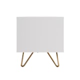 thumbnail of SalesFever Lowboard aus MDF | 1 Schublade und 1 Klappfach | Beine Metall mit Messinglegierung | B 120 x T 40 x H 45 cm | weiß