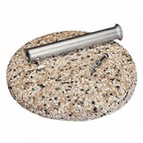 thumbnail of BS COM Base ombrellone palo centrale kg 55 con tubo diametro 58 mm in acciaio cemento 50x50x8 cm Grigio