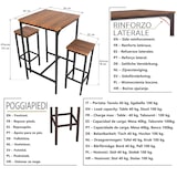 thumbnail of Set Tavolo Bar Quadrato Alto 110 cm e 4 Sgabelli Marrone Noce Mod. ROMA adatto da interno o esterno sotto gazebo tenda by Yelloo