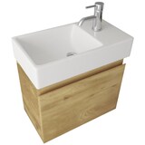 thumbnail of Alpenberger Badmöbel Waschtisch Set | Waschbeckenunterschrank mit Keramikbecken Waschplatz Gäste-WC | Vormontiert Unterschrank mit SoftClose Klapptür