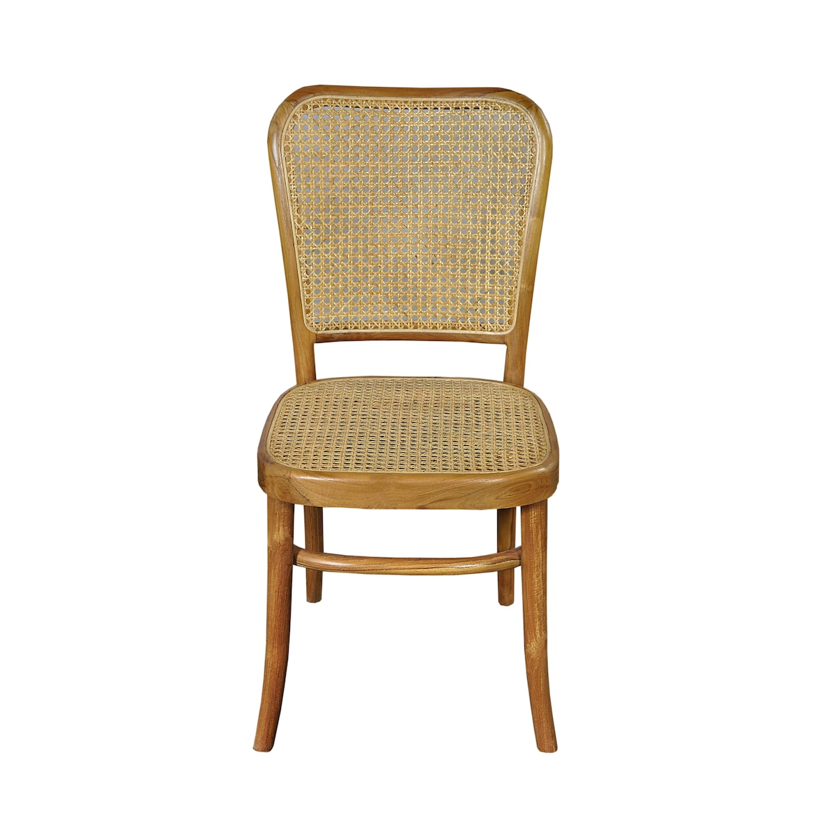 SIT Möbel Stuhl | Teak-Holz mit Rattan Geflecht | natur | B 44 x T 53 x H 93 cm | 02462-01 | Serie SIT&CHAIRS