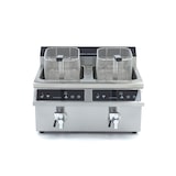 thumbnail of Gastro Fritteuse - 2 x 8 l - 2 Körbe - mit Ablasshahn - Induktion