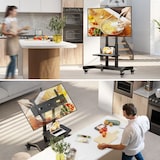 thumbnail of ONKRON TV Ständer rollbar für 32-70 Zoll TVs bis 45 kg, höhenverstellbar & neigbar, max 600x400 VESA, Mobiler TV Ständer mit Rollen, Schwarz TS1350-B