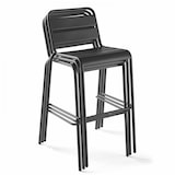 thumbnail of Chaise haute de terrasse en métal anthracite - Oviala