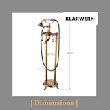 thumbnail of AJAX | Freistehende Armatur Badewanne Retro-Look Messing | Edelstahl Standarmatur inkl. Handbrause |Antik Vintage Mischbatterie Badewanne Bodenmontage