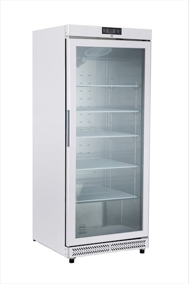 METRO PROFESSIONAL Glastürkühlschrank GRE6600G, Glas/Aluminium, 77.5 x 72 x 188.5 cm, 380 L, weiß