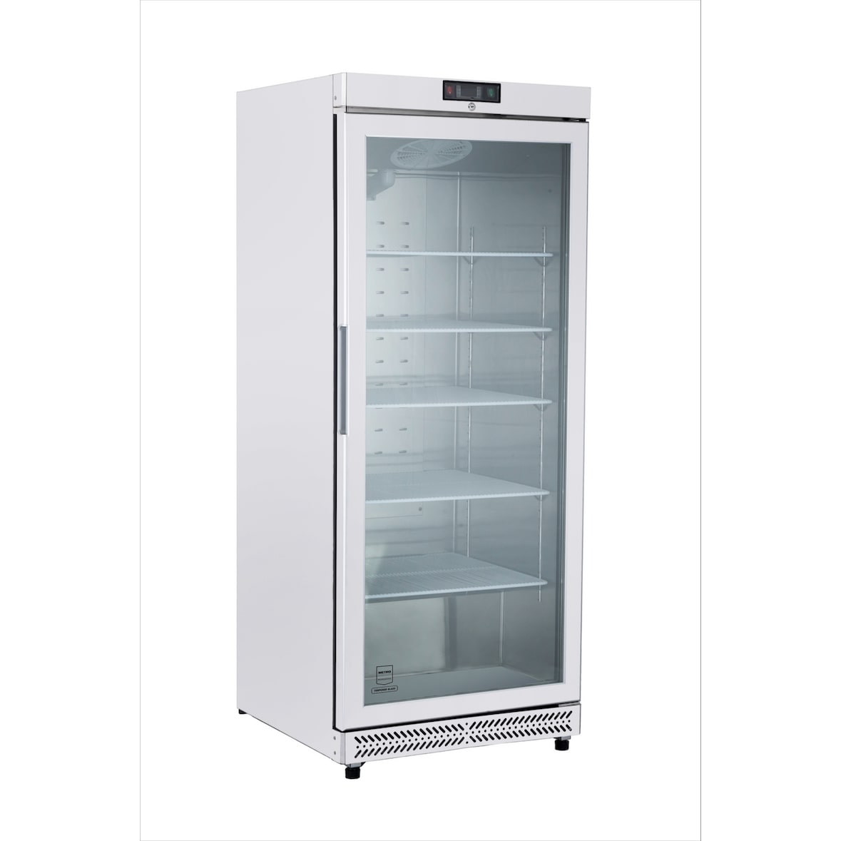 METRO PROFESSIONAL Glastürkühlschrank GRE6600G, Glas/Aluminium, 77.5 x 72 x 188.5 cm, 380 L, weiß