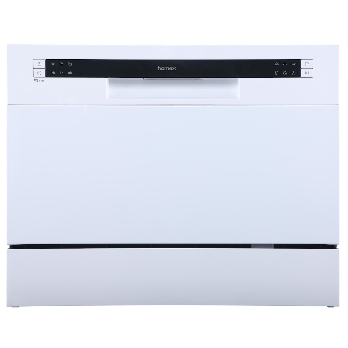 homeX GST6AE-W Tischgeschirrspüler | Mini Geschirrspüler mit 6 Programmen | Spülmaschine klein für 6 Maßgedecke | Weiß