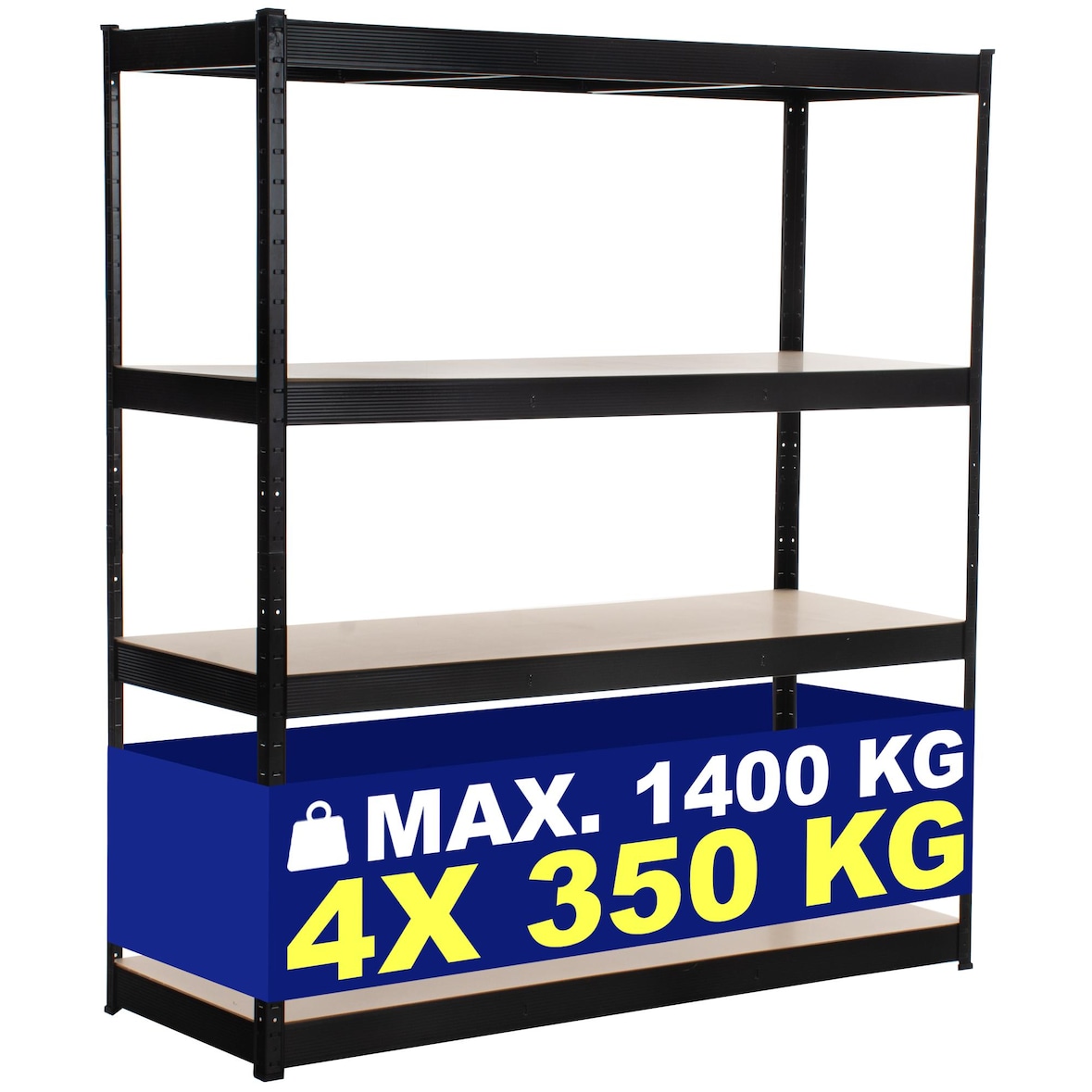 Stelling 160x60x180 cm zwart