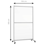 thumbnail of Cloison mobile Plexiglass Rigide Transparent cadre alu H 185 x L 106 cm + Roulettes