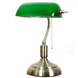 thumbnail of Lampada da tavolo, Retrò, Classica, Vintage in bronzo anticato con vetro verde, E27