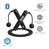 thumbnail of Nedis SmartLife Springseil - Bluetooth - Dualer Hall-Sensor - LED - PVC - 3.00 m - Akku-Bälle / Beutel mit Kordelzug - Schwarz