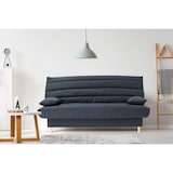thumbnail of Clic clac 3 places LIV 20 - Tissu Soro gris - Couchage 125x190 cm - Avec coussins - L193 x P95 x H93 cm AUCUNE