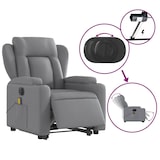 thumbnail of vidaXL Elektrischer Massagesessel mit Aufstehhilfe Hellgrau Stoff