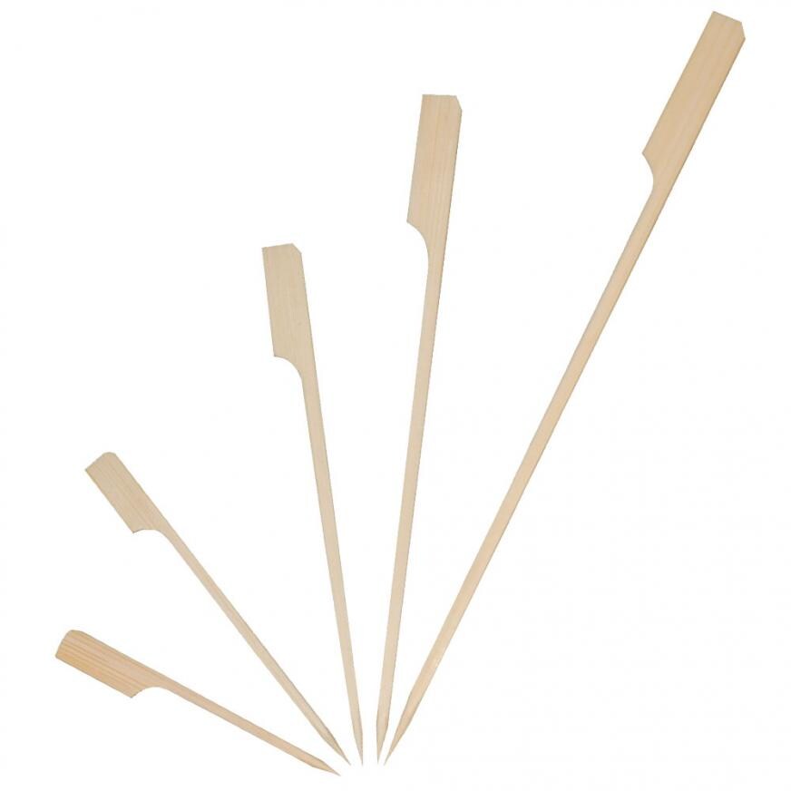 BIO Bambus-Fingerfoodspieß FLAG, Natur, 40 x 250 Stück, L 7 cm