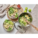 thumbnail of KLAMER Topf-Set 5-tlig. mit Glasdeckel, Induktion, extra dicke Wand- und Bodenstärke aus hochwertigem Edelstahl, unbeschichtetes Profi-Kochtopfset