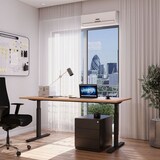 thumbnail of Bisley E-WonderTech elektrisch höhenverstellbarer Schreibtisch 180x80 cm in Weiß/Eiche - Elektrischer Tisch höhenverstellbar mit Memory-Funktion