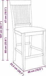 thumbnail of vidaXL Barhocker mit Kissen 2 Stk. Braun Massivholz Gummibaum