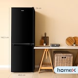 thumbnail of homeX Kühlschrank mit Gefrierfach | Kühl-Gefrierkombination freistehend | 173 Liter Nutzinhalt | CFS1110-B schwarz