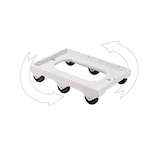 thumbnail of GILAC Socle rouleur 6 roues - axe acier - - L - Gris G170324