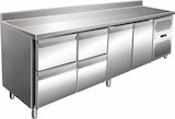 thumbnail of Edelstahl Kühltisch Kühltheke 2 Türen / 4 Schubladen 312 L -2/+8°C Aufkantung
