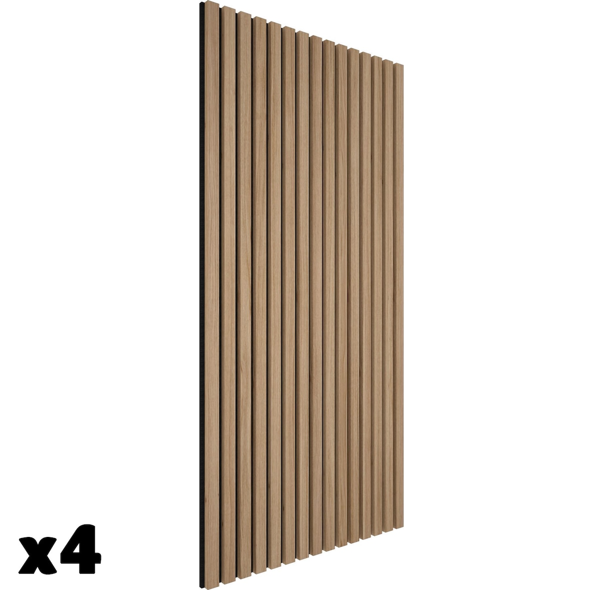 tectake Panneaux acoustiques Sonic Wall II MDF placage bois véritable absorption phonique chêne 110x50x1,8cm isolation décoration murale