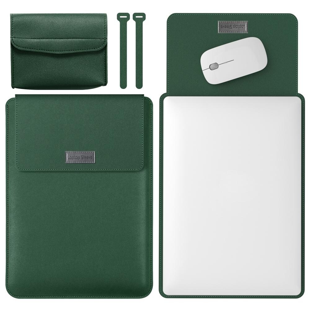 Sacoche Ordinateur Portable 4 En 1 Légère Et Pratique Taille 11/12 Pouces Grise Vert Foncé YONIS