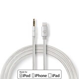 thumbnail of Nedis Lightning-Adapter - Apple Lightning 8-Pin - 3.5 mm Stecker - Vergoldet - 1.00 m - Rund - Nylon - Verpackung mit Sichtfenster