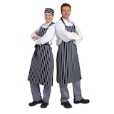 thumbnail of Gastronoble Whites Latzschürze blau weiß gestreift extra lang