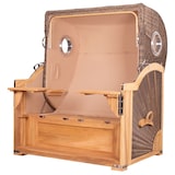 thumbnail of Strandkorb - bene living - Königssee Teak Bullauge - PE grau - Modell 593 - inkl. Liftersystem