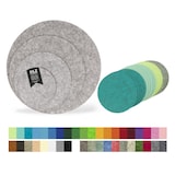 thumbnail of BIASTO - Premium Filz Untersetzer - rund 20cm - Farbe: petrol-meliert (HF044). Design Glas-Untersetzer für Getränke, Tisch, Bar, Tasse, Vase