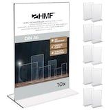 thumbnail of HMF Acryl Tischaufsteller DIN A6, Doppelseitiger T-Ständer Aufsteller, 10 Stück, Hochformat, Glasklar