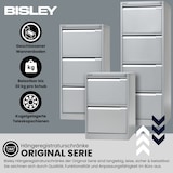 thumbnail of BISLEY Hängeregistraturschrank mit Schloss aus Metall in verkehrsweiß, 2 Schubladen, einbahnig - Hängeregisterschrank abschließbar, Hängeregistratur