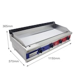 thumbnail of Gasfrit – Chapa a gás em aço inoxidável com cromo duro, industrial para restaurante, 1150 x 575 x 365 mm, 12 kW