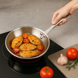 thumbnail of WellHome - Set di 3 padelle Ø22/24/26cm in acciaio inox, adatte all'induzione e SENZA rivestimento antiaderente