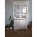 thumbnail of shopinnovativo -Cristalliera 4 ante 2 cassetti arte povera in legno massello e mdf con rifinitura in bianco 105 x 42 x 205 H