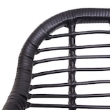 thumbnail of Poly-rattan set HWC-G17, balkonset tuinset zitgroep stoel, touw ~ antraciet, kussens antraciet