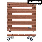 thumbnail of WAGNER Pflanzenroller WPC 29 x 29 x 7,5 cm, für außen & innen, terracotta, wetterfest, 2 Feststeller, Tragkraft 80 kg - 20053001