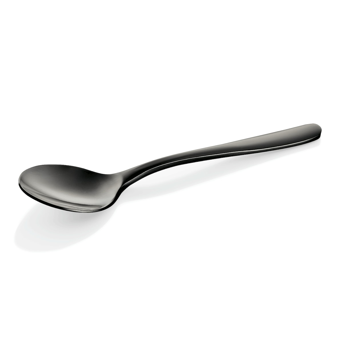 WAS Germany - Kaffeelöffel Liselle Elegance Set 12-teilig, Chromnickelstahl, mit schwarz glänzender PVD Beschichtung