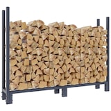 thumbnail of DELUKE® Kaminholzregal aussen mit Abdeckung REOB für Feuerholz Brennholzregal aussen mit Plane Kaminholzständer draussen Kaminholzhalter 25x160x115cm