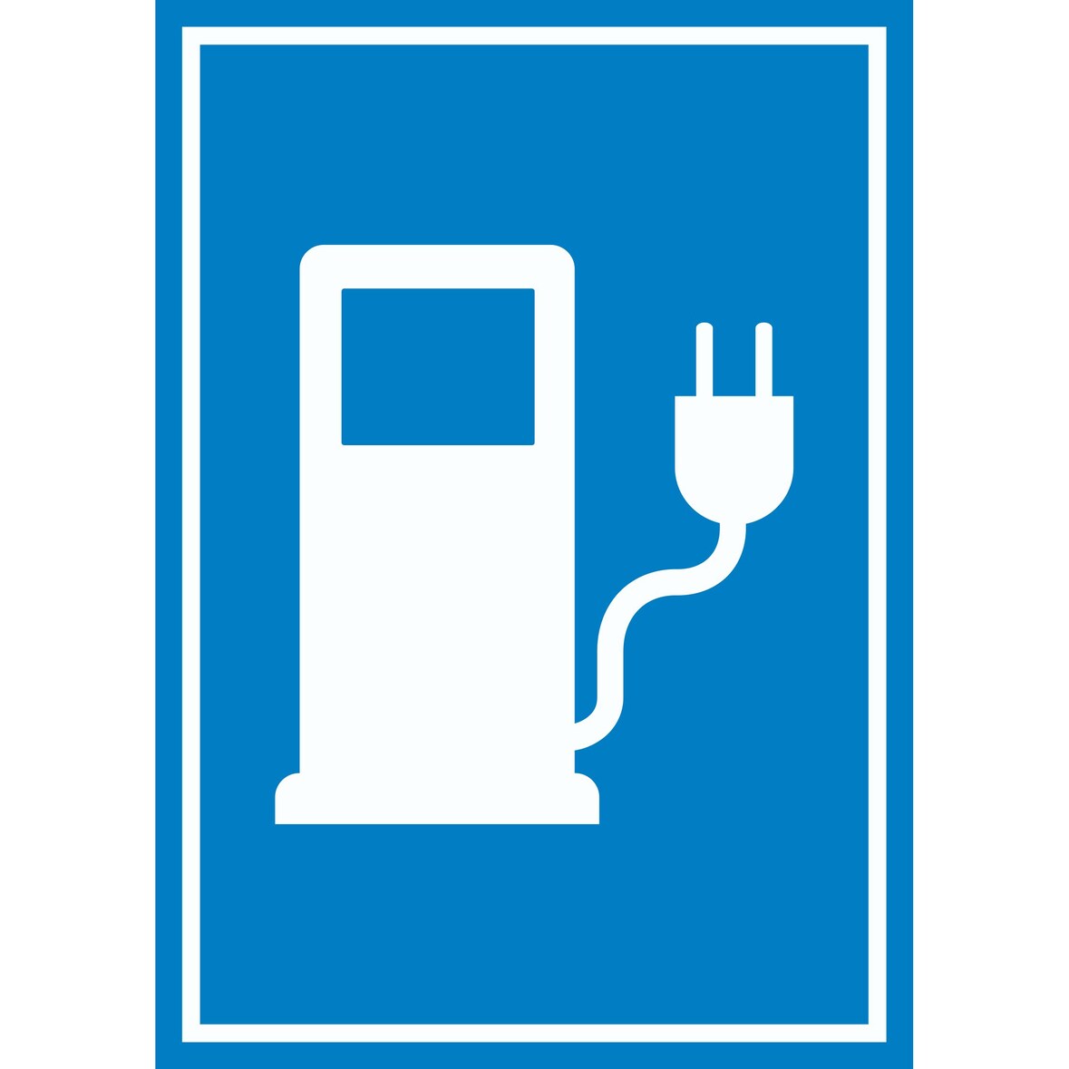 Stromtankstelle Schild Elektrofahrzeug A4 (210x297mm)