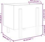 thumbnail of vidaXL Pflanzkübel Weiß 62x50x57 cm Massivholz Kiefer