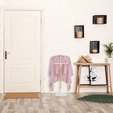 thumbnail of Relaxdays Herrendiener, für Jackett & Hose, HBT: 106,5 x 47 x 20 cm, MDF & Stahl, stehender Stummer Diener, weiß/natur