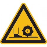 thumbnail of Warnzeichen, Warnung vor Fräswelle D-W022 - ASR A1.3 (DIN 4844) - 200 mm Folie selbstklebend