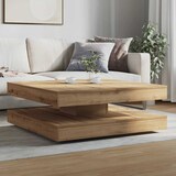 thumbnail of Table basse rotative à 360 degrés chêne artisanal 90x90x34,5 cm Modèle Élégance Moderne
