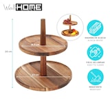 thumbnail of WellHome - 2-laags voedselstandaard van acaciahout 23x23 cm