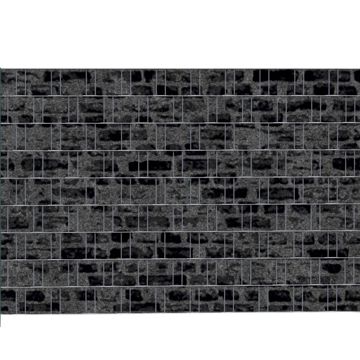 zaun|zu® Sichtschutzstreifen STONE - Bedruckter Sichtschutz 2,5m x 1,8m